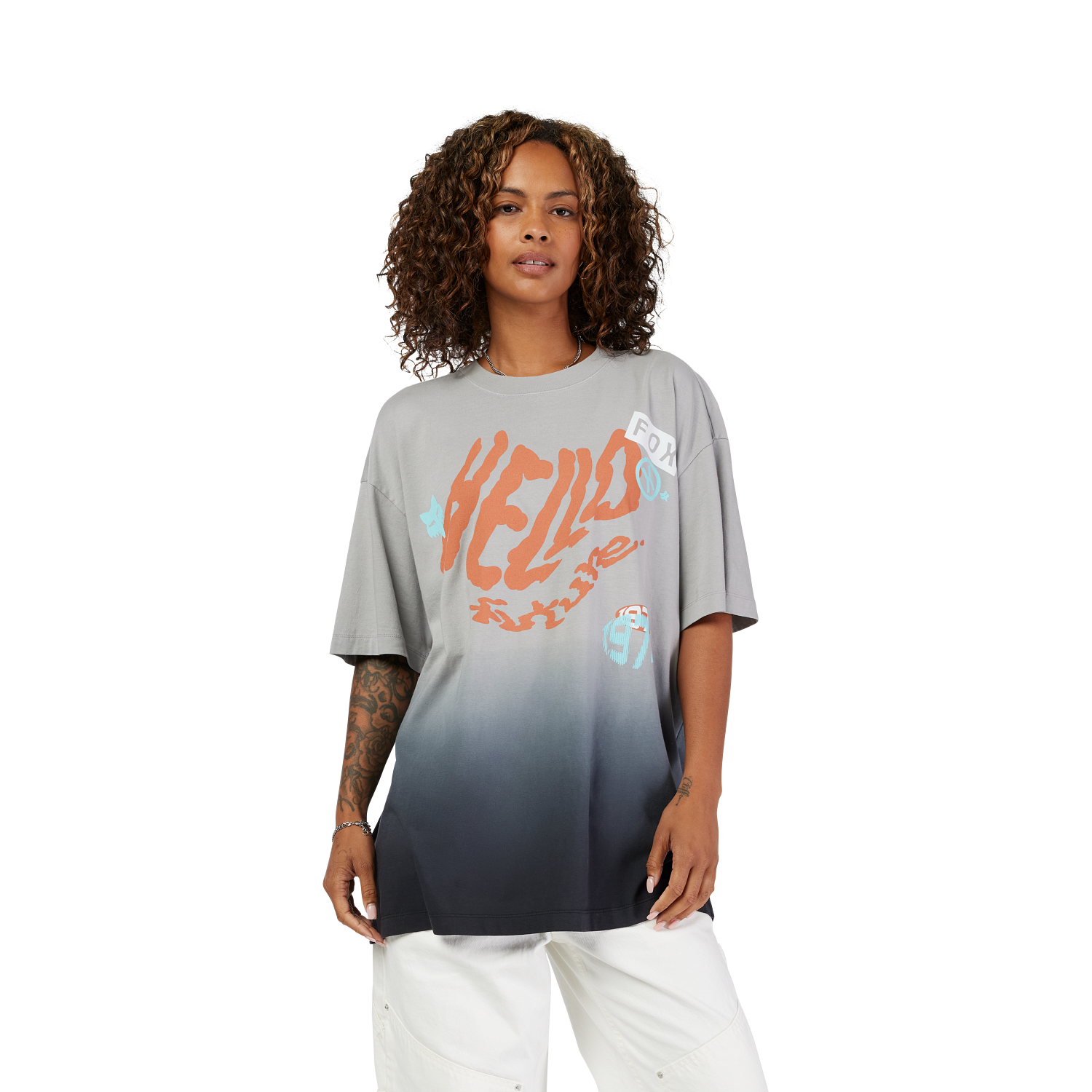 Womens Hello Future Oversized Tee