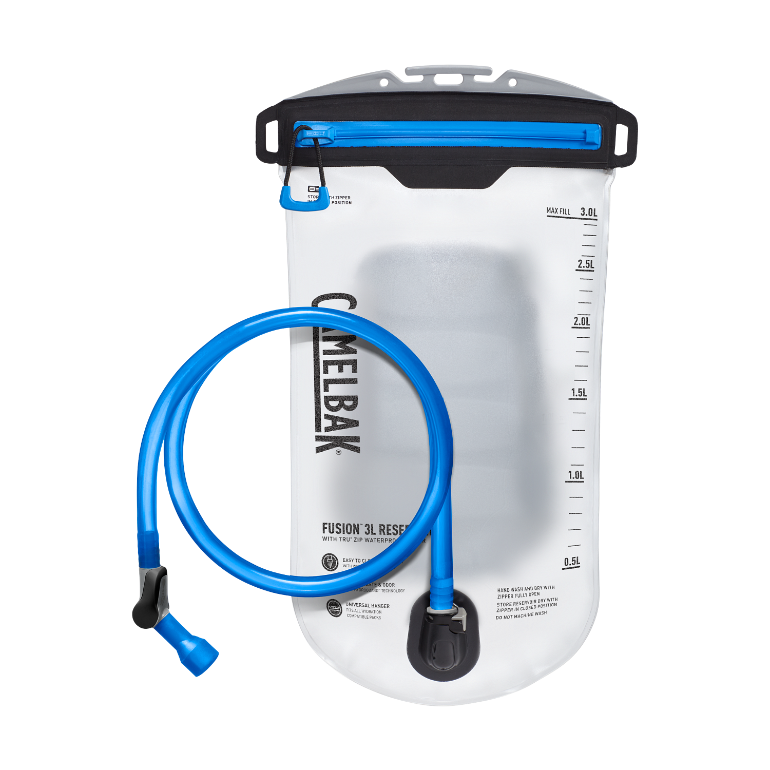 Fusion 3L Reservoir with Tru Zip Waterproof Zipper, Clear
