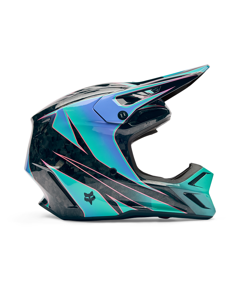 Fox Racing V3 Rs Canvas Helmet - Aqua