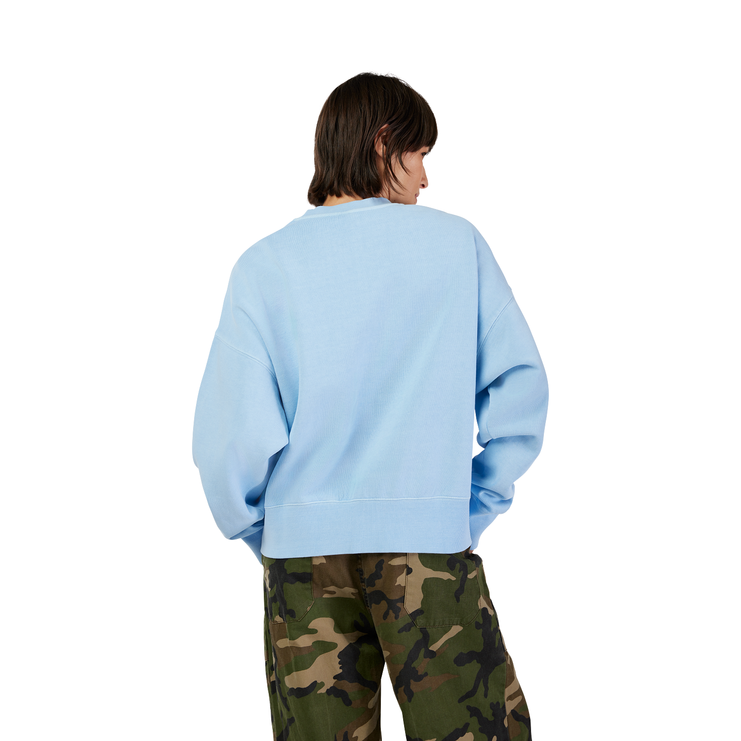 Womens Wordmark Oversized Crew Pullover