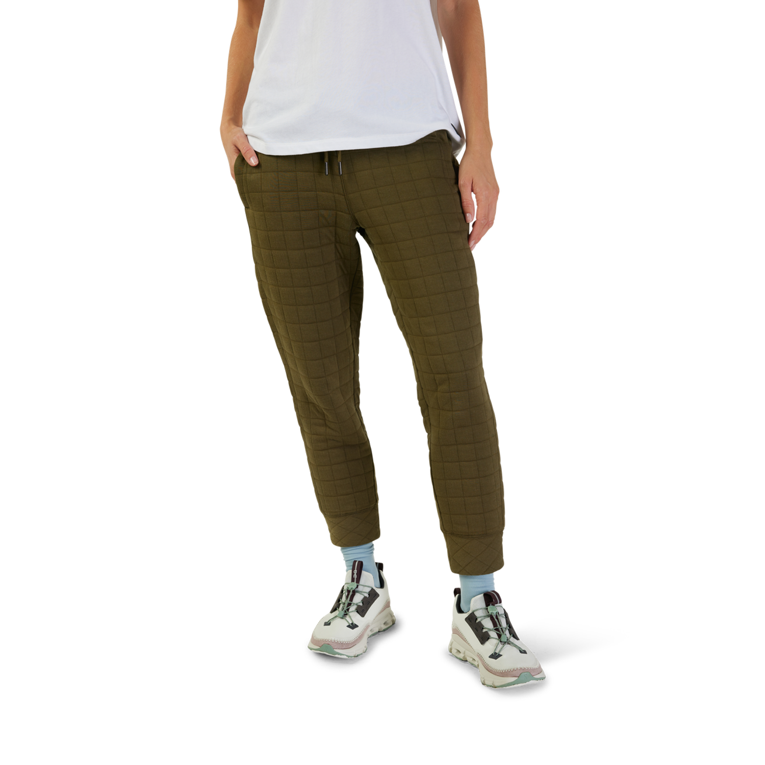 Womens Quilted Joggers
