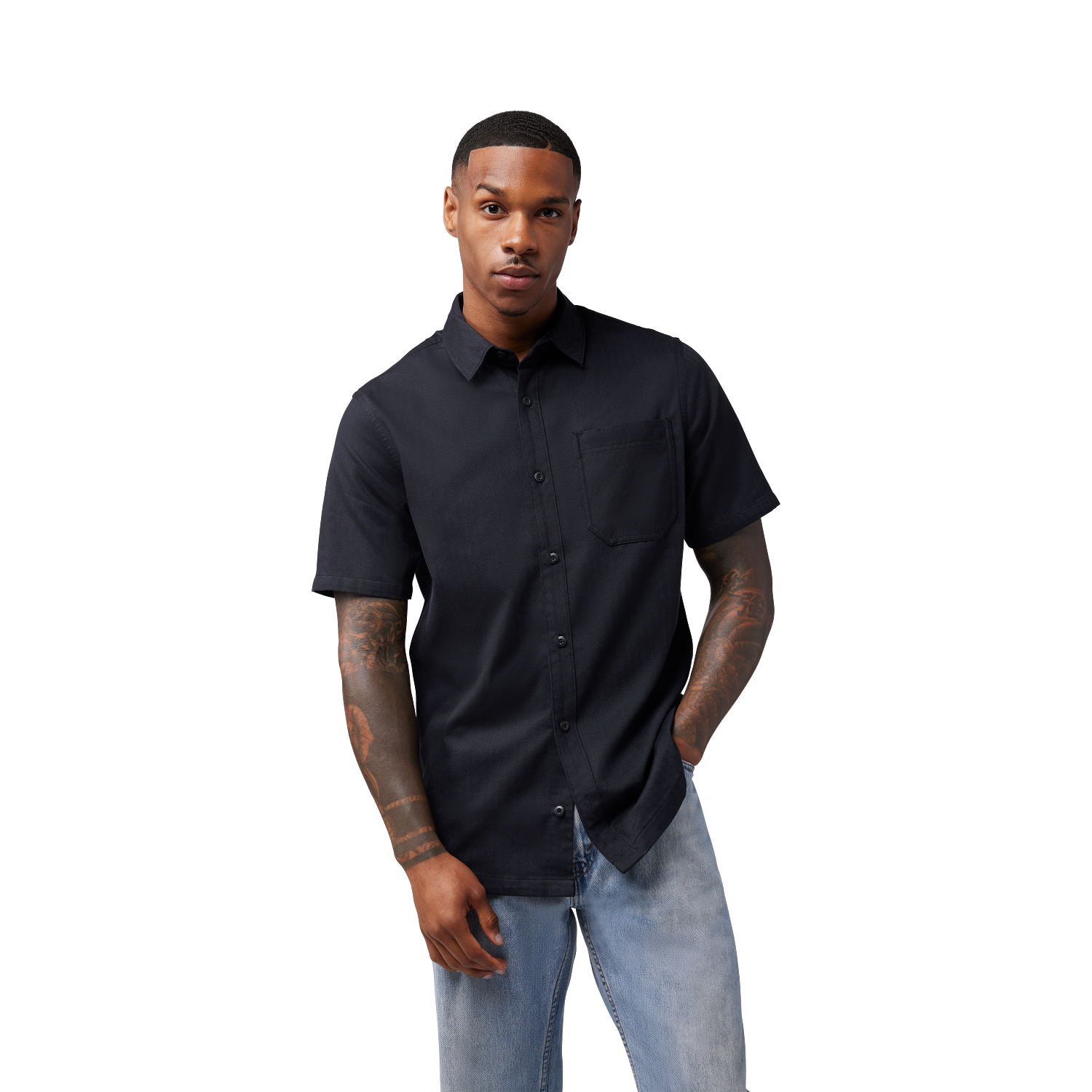 LEVEL UP SS WOVEN [BLK] XL