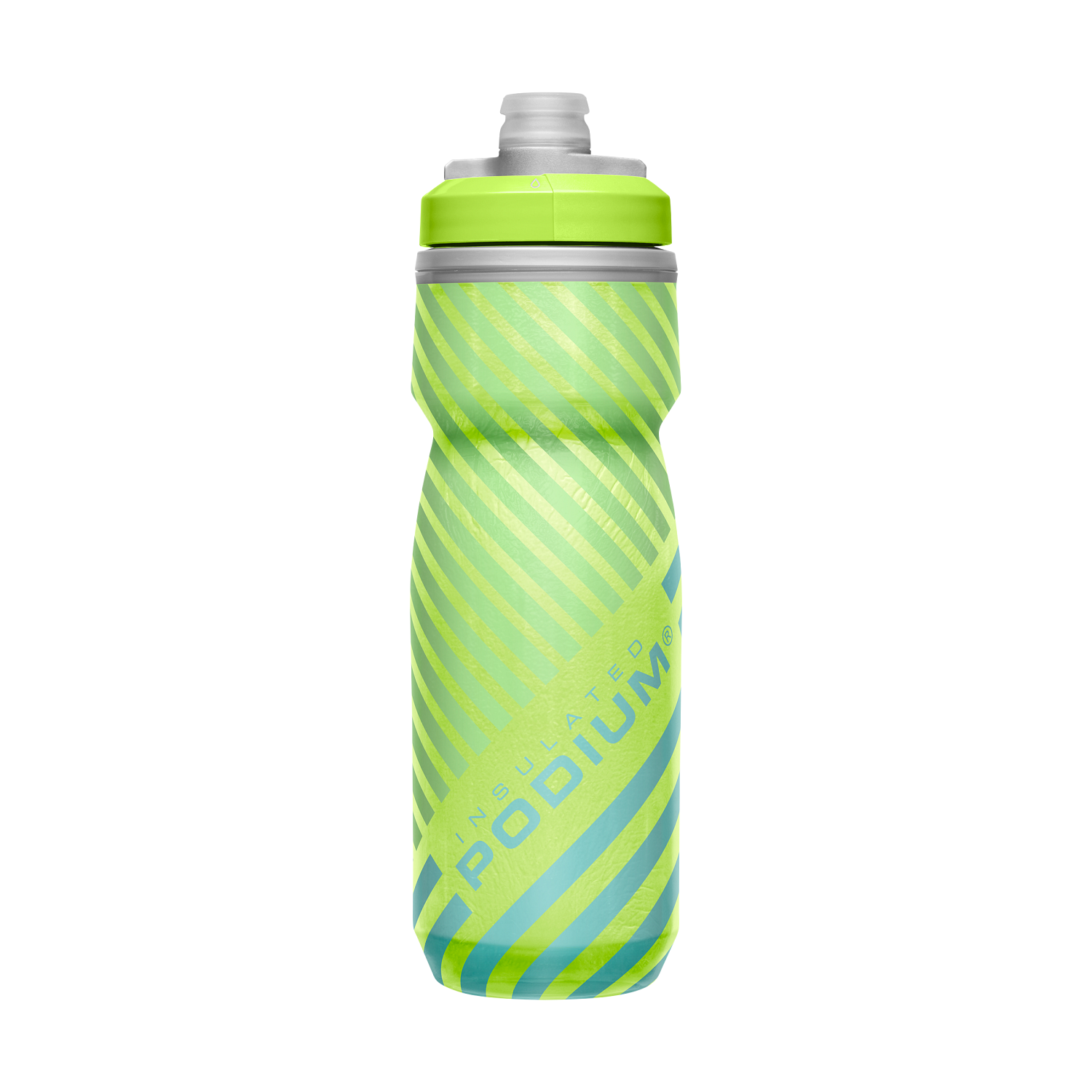 Podium Chill Outdoor 21oz, Lime/Blue Stripe