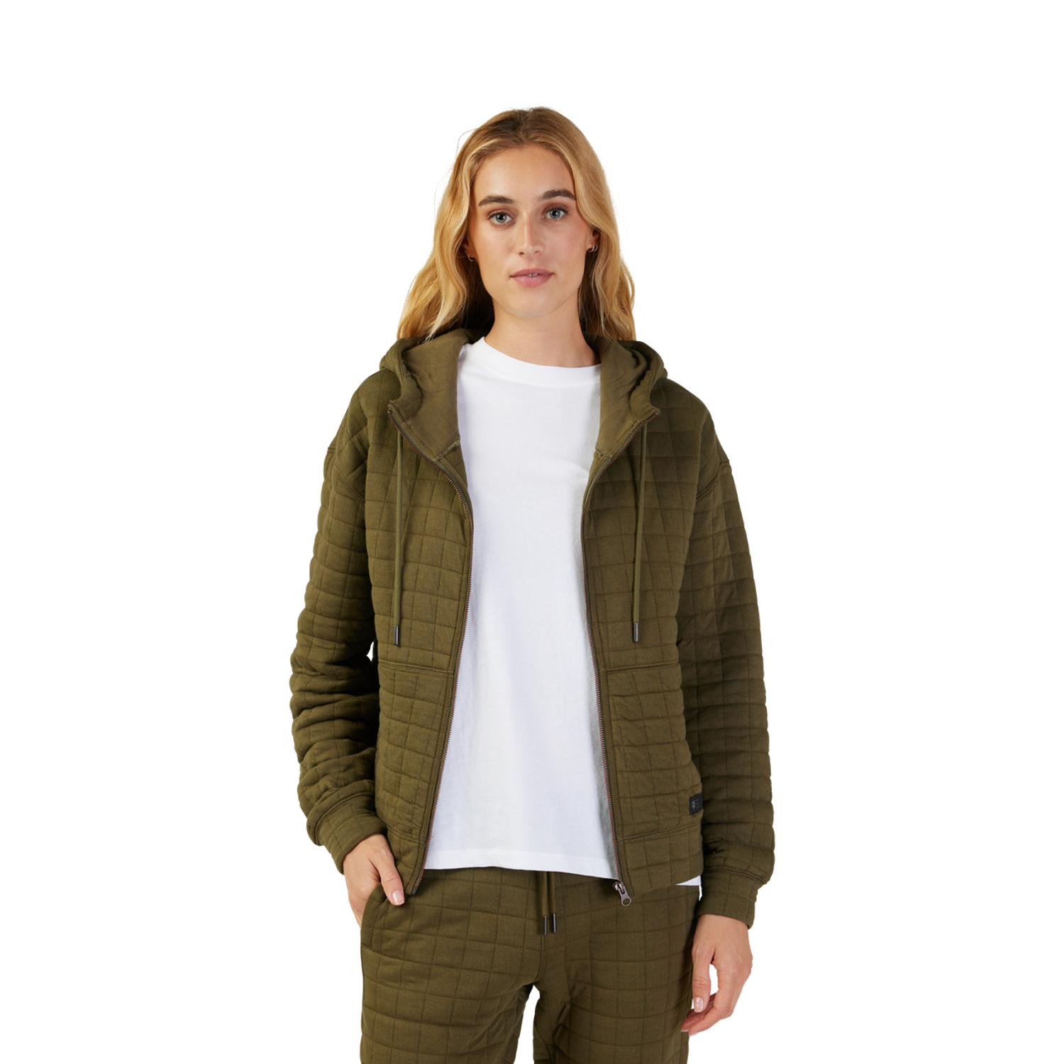 Women's Quilted Zip Hoodie