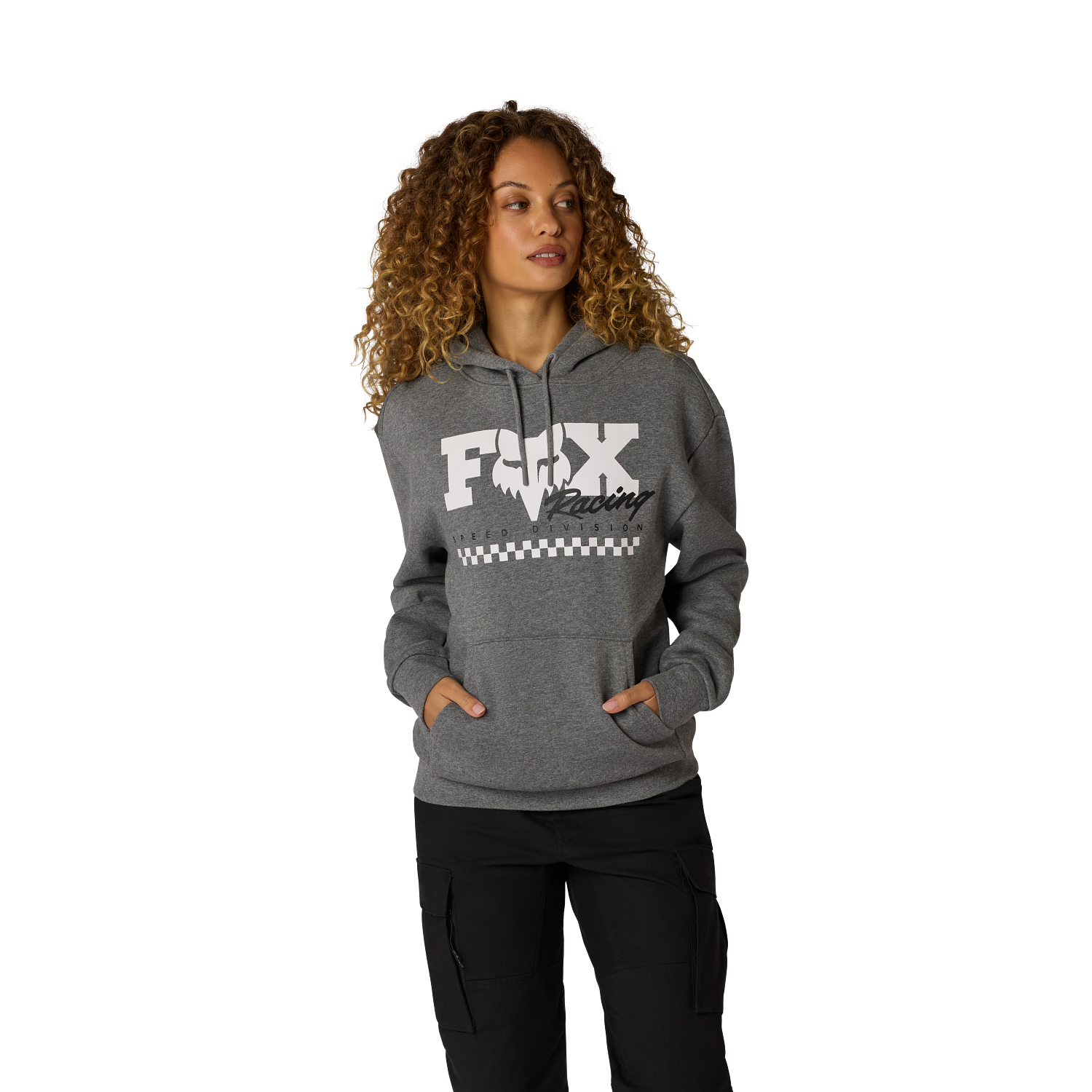 Womens Checker Fleece Pullover