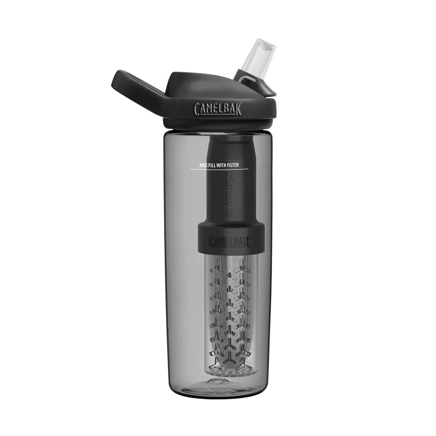 eddy+ 20oz, filtered by LifeStraw, Charcoal