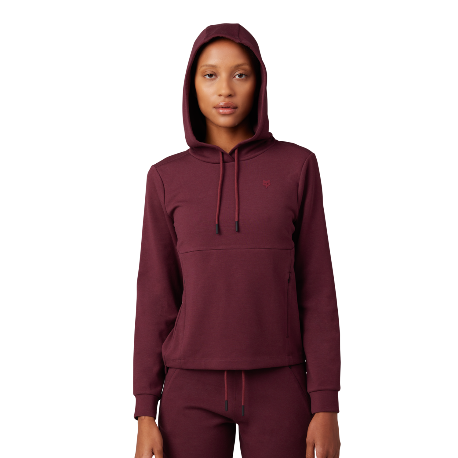 WOMENS RISE PO FLEECE [HTR BUR] L
