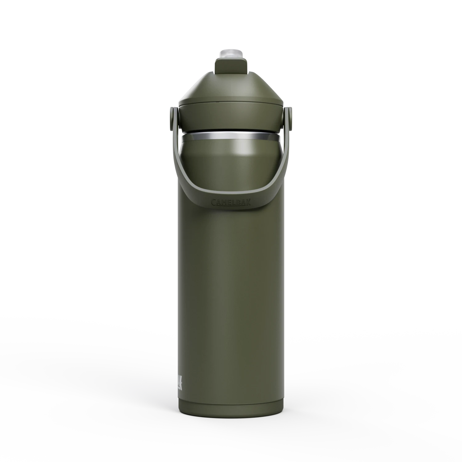 CAMELBAK Thrive Flip Straw Wasserflasche – 1,2 Liter, Isolierter Edelstahl, Auslaufsicher, Sierra Red, Mit Trinkhalm