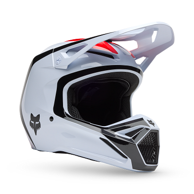 V1 FLOW HELMET [WHT/RD] XL