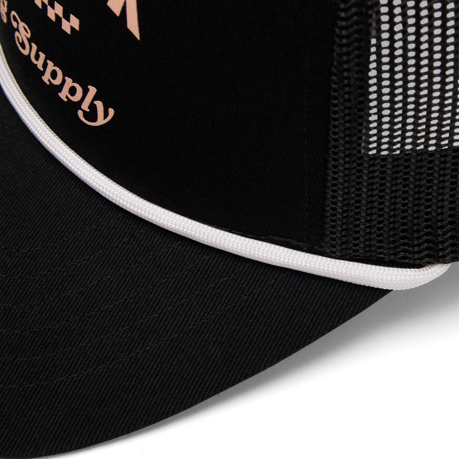 W SUPPLY MESH ROPE TRUCKER [BLK] OS