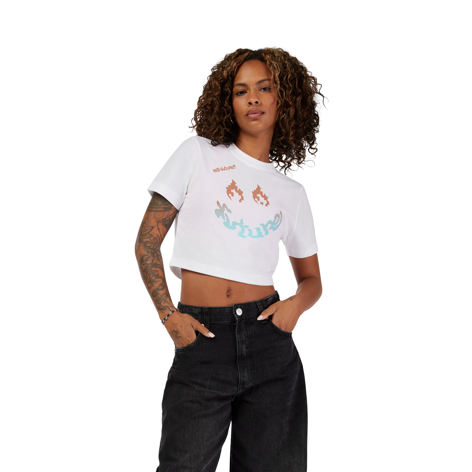 Womens Hello Fox Baby Tee
