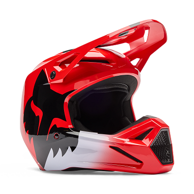 V1 SHIELD HELMET [FLO RED] S