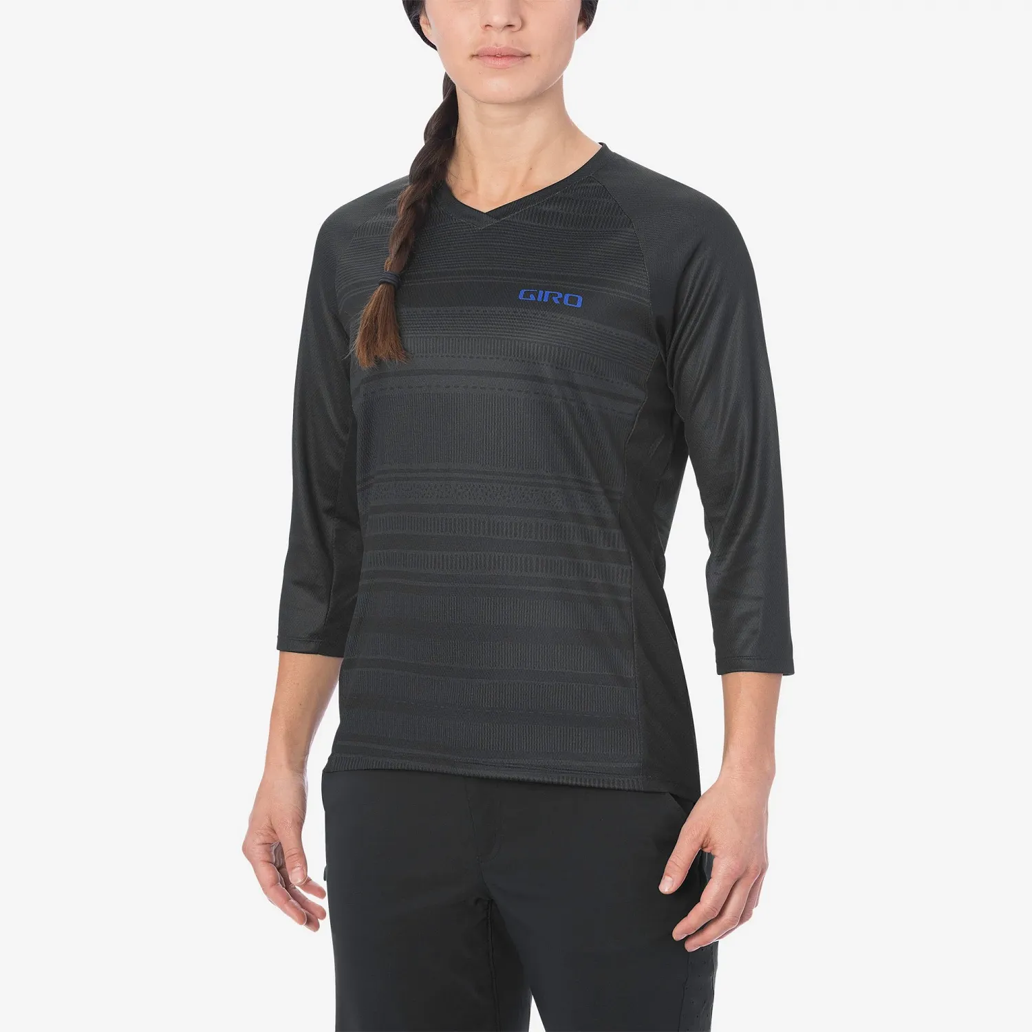 GA W ROUST 3/4 JERSEY BLK LINES XS