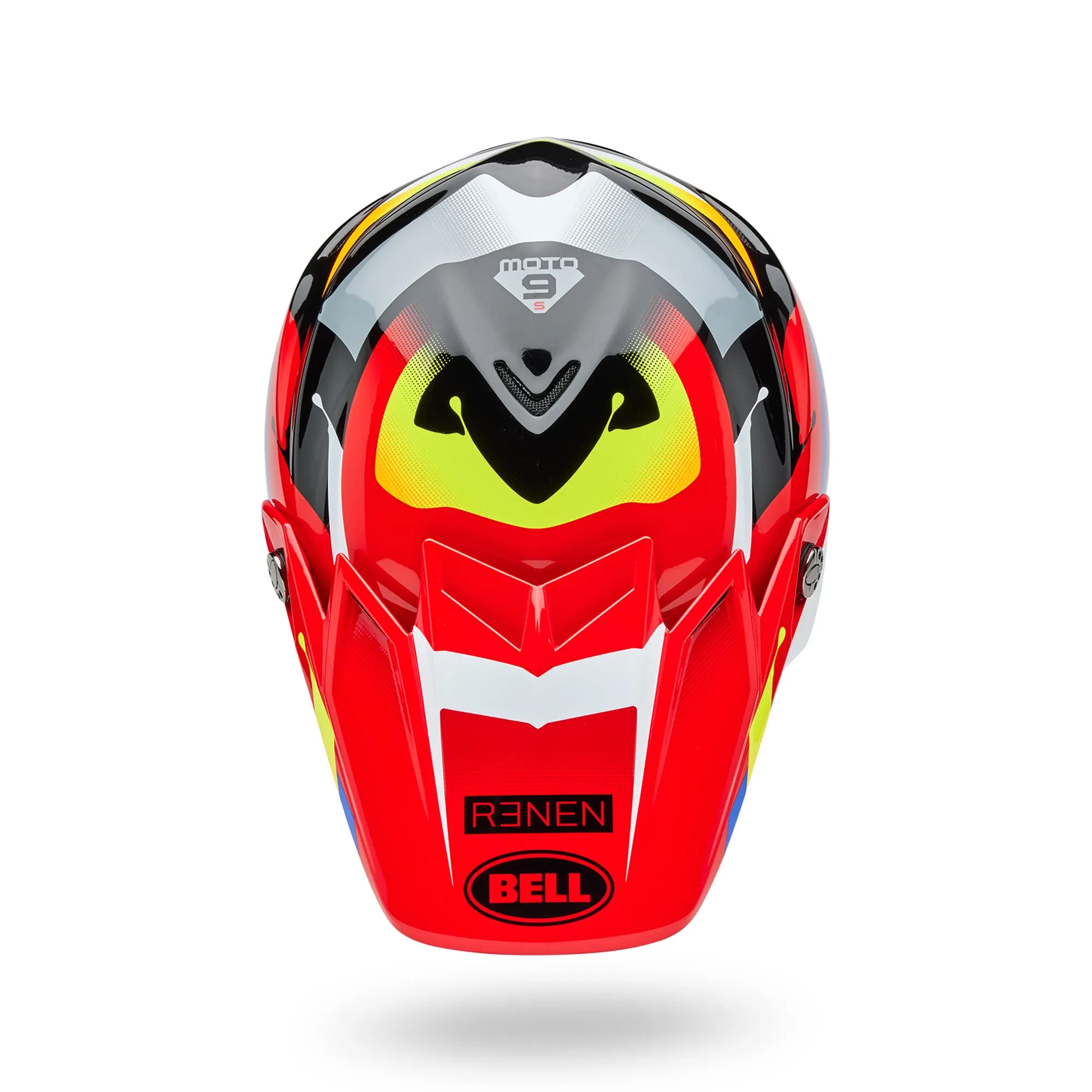 BELL Moto-9S Flex Helm | Matt/Glänzend Rot/Weiß | Mit Flex-Technologie, Magnetischen Wangenpolstern | Größe M