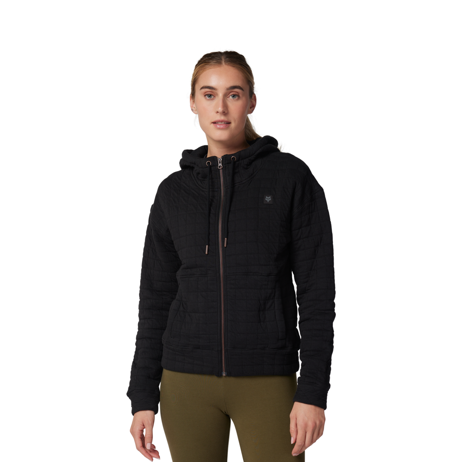Womens Quilted Zip Hoodie
