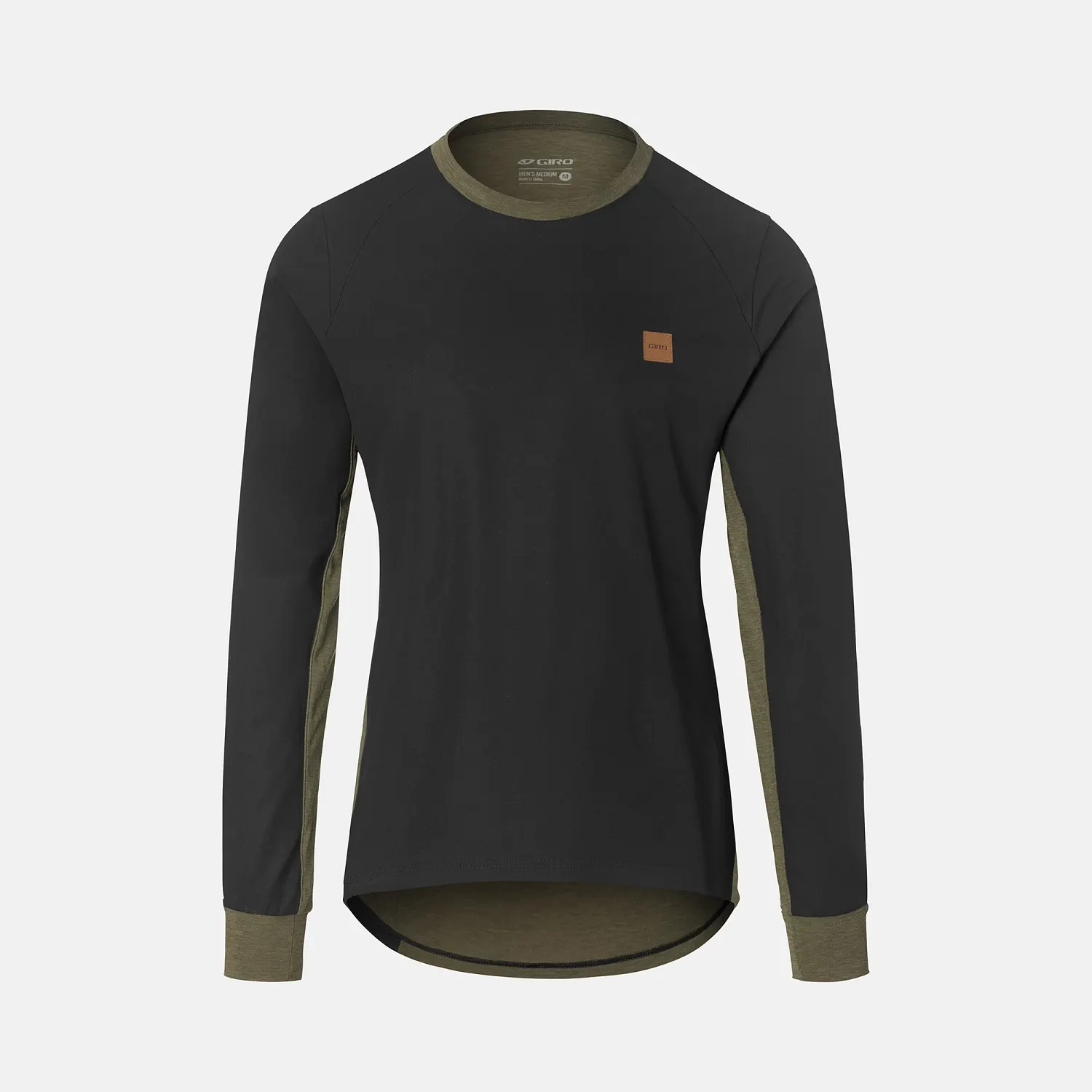 GA M ROUST LS WIND JERSEY BLK/TRL GRN S