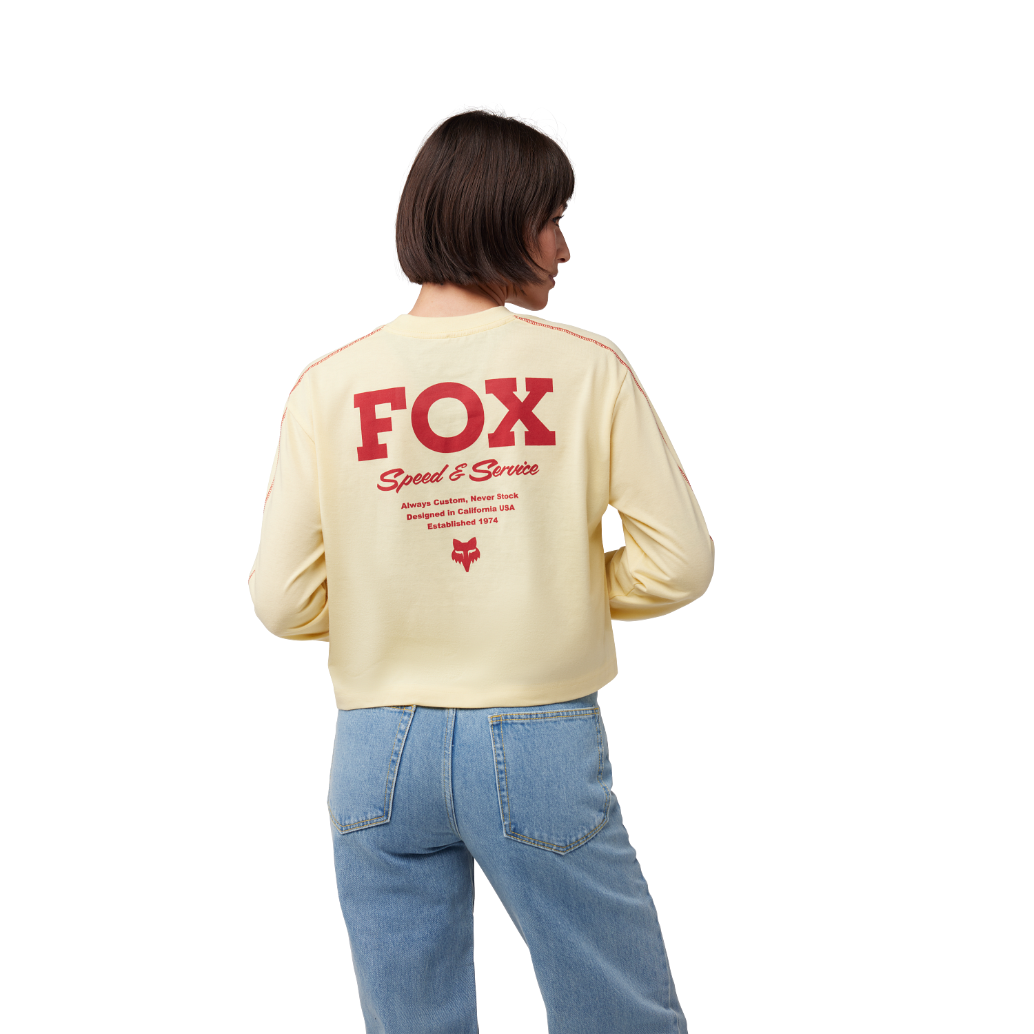Womens Speed & Service Long Sleeve Crop Tee