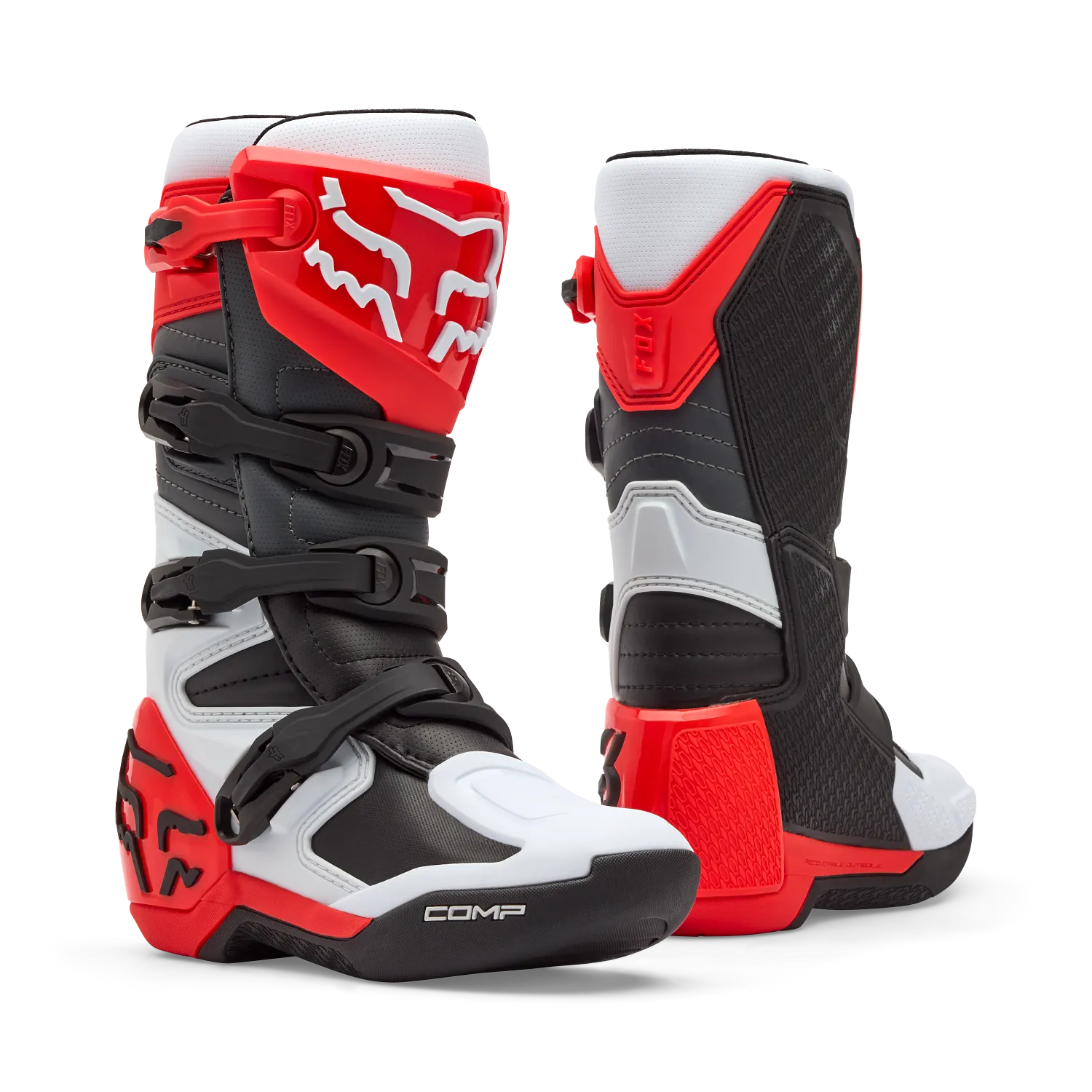YTH COMP BOOT [WHT/FLO RED] 1
