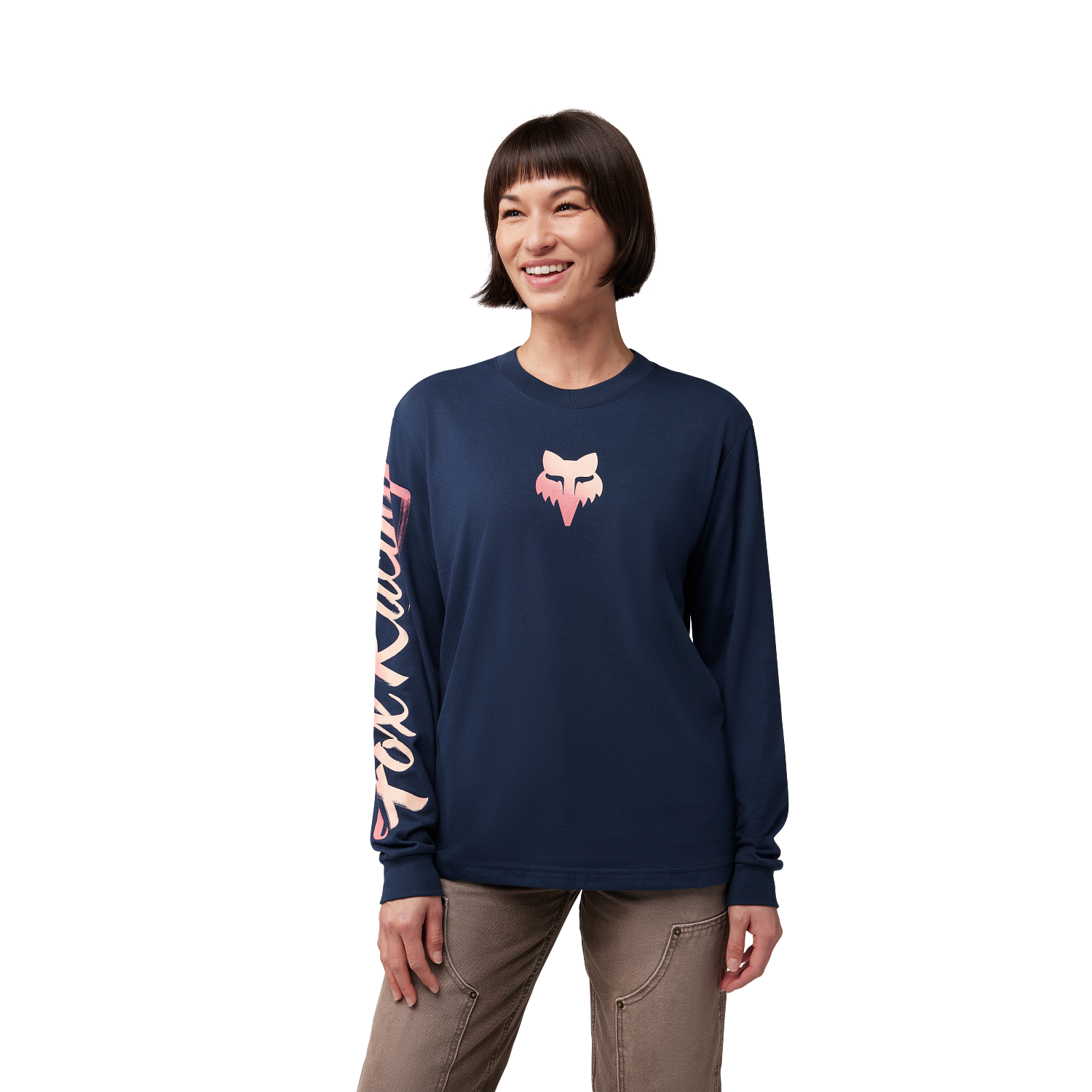 T-shirt met lange mouw Scripted Long Sleeve - Dames
