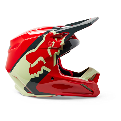 V1 XPOZR HELMET DOT/ECE [FLO RED] XS