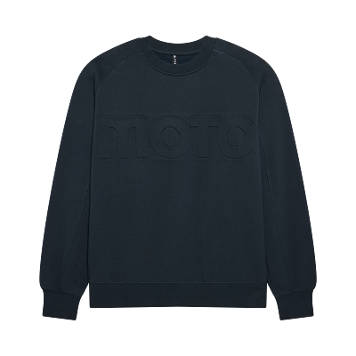 Sudadera oversized con cuello redondo Moto-X