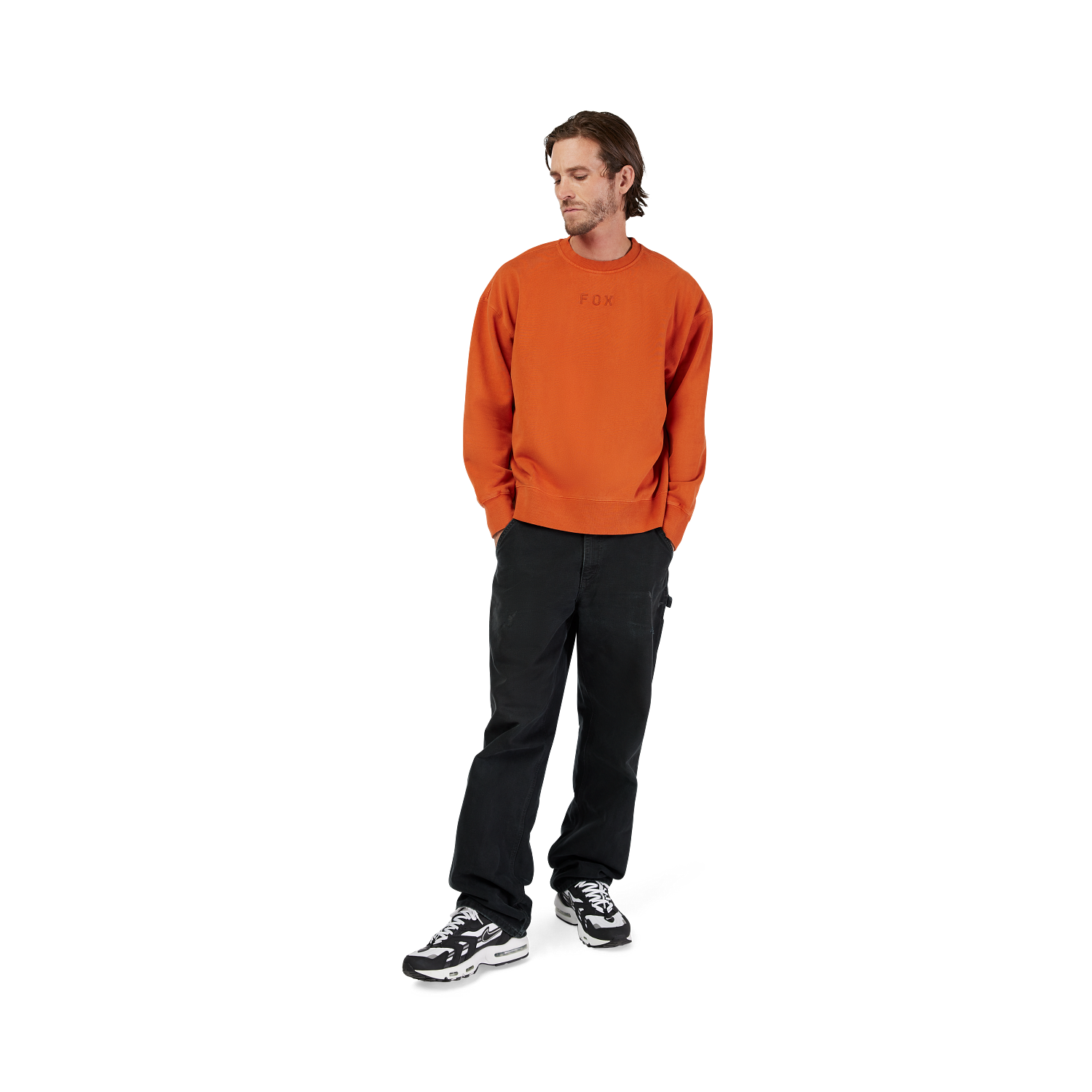 WORDMARK OVERSIZED FLEECE CREW [COG] S
