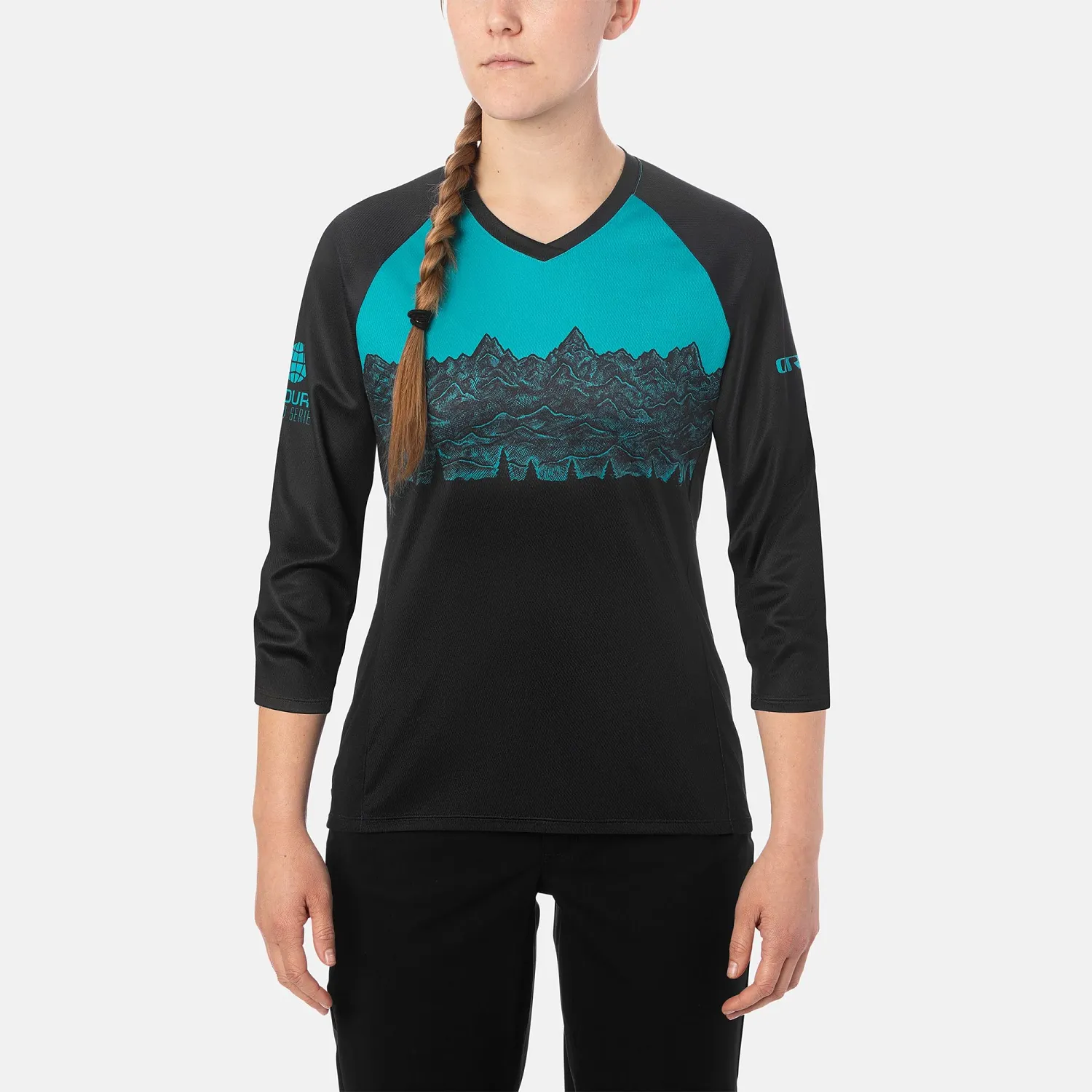 GA W ROUST 3/4 JERSEY BLK EWS XS