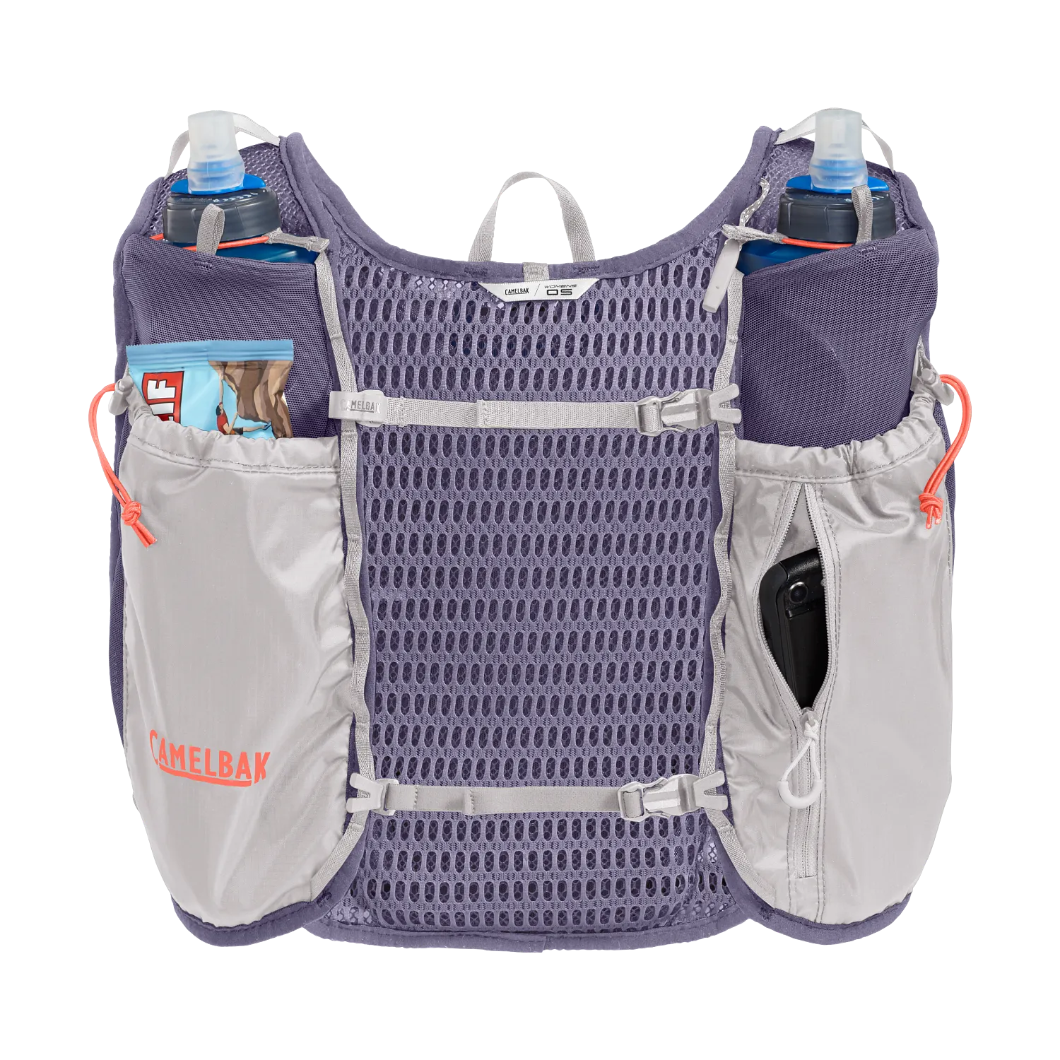 Women's Trail Run Vest 34oz, Silver/Dusk
