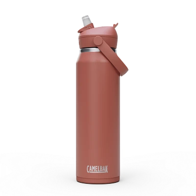 Thrive Flip Straw VSS 32oz, Sierra Red Thrive™ Flip Straw 32oz Bottle, Insulated Stainless Steel