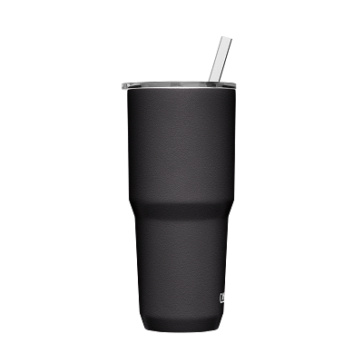 Straw Tumbler, SST Vacuum Insulated 30oz, Black