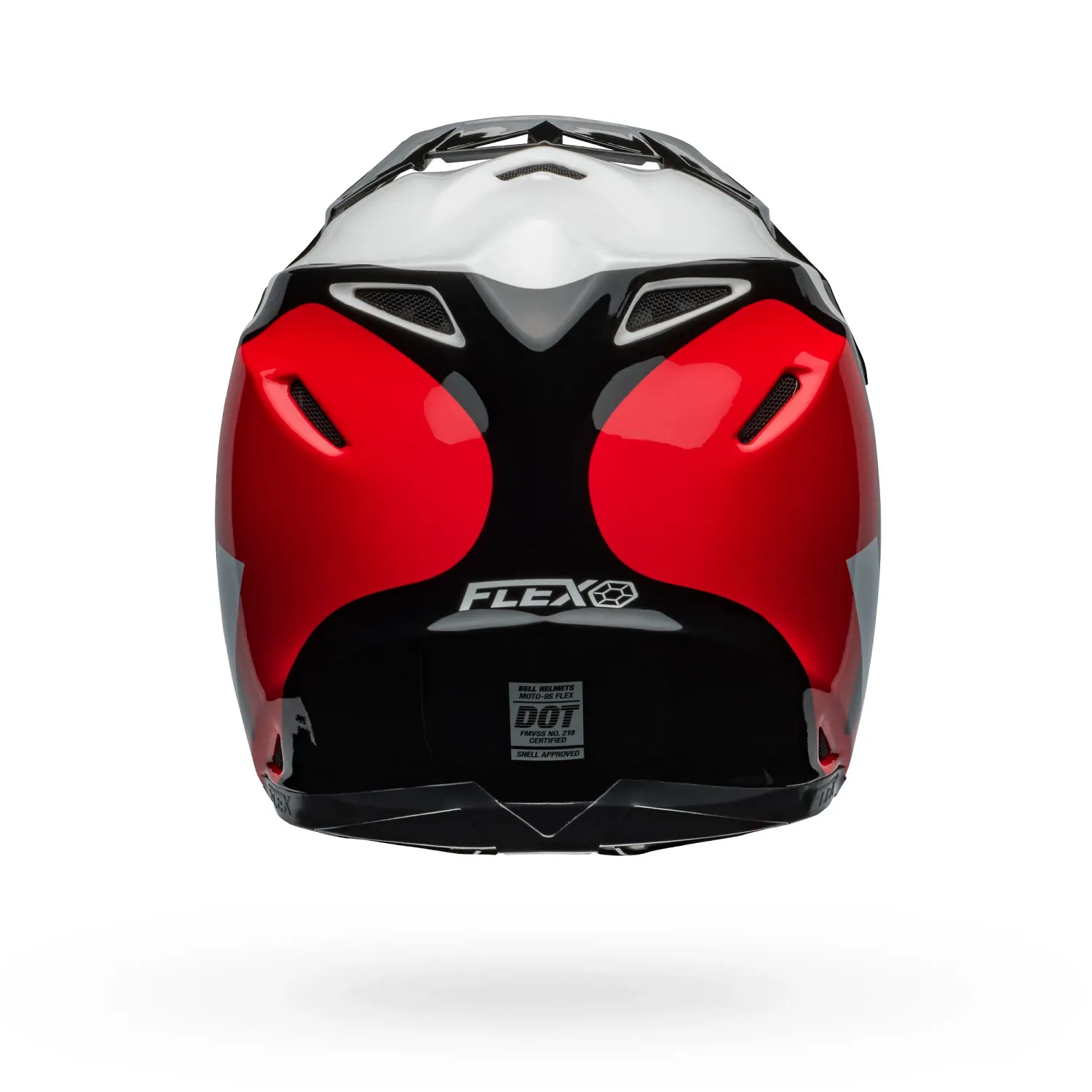 PS MOTO-9S FLEX HC STRIPES WH/RD S