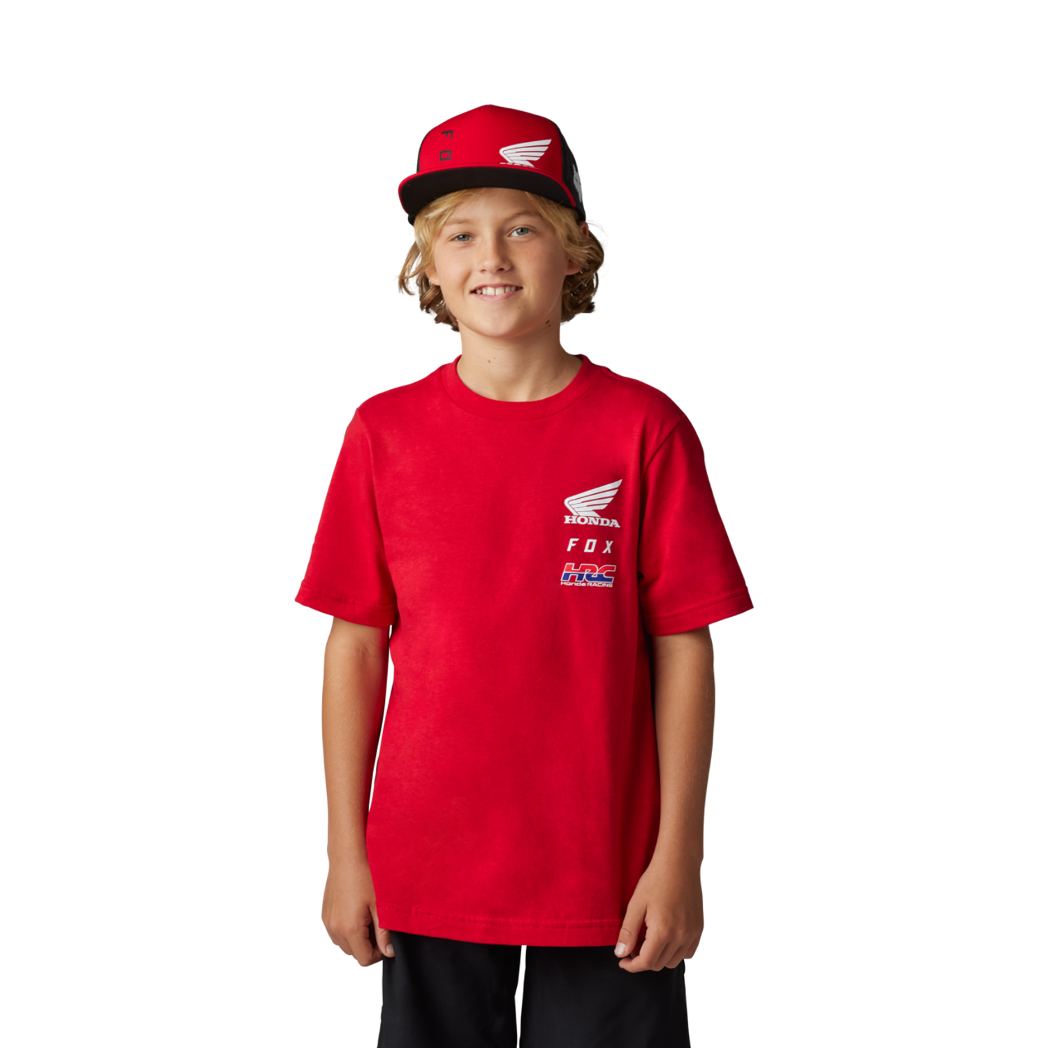 Camiseta Juvenil Fox X Honda - Ni&ntilde;os
