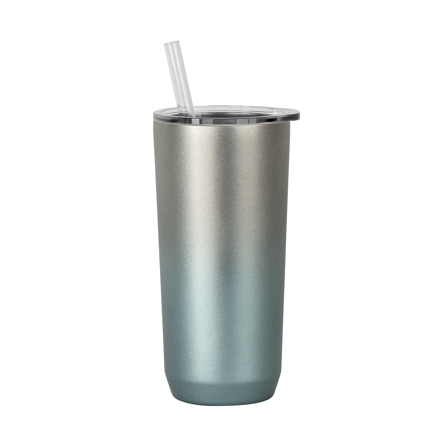 Straw Tumbler, SST Vacuum Insulated, 20oz, Silver Mint Ombre, FW, LE