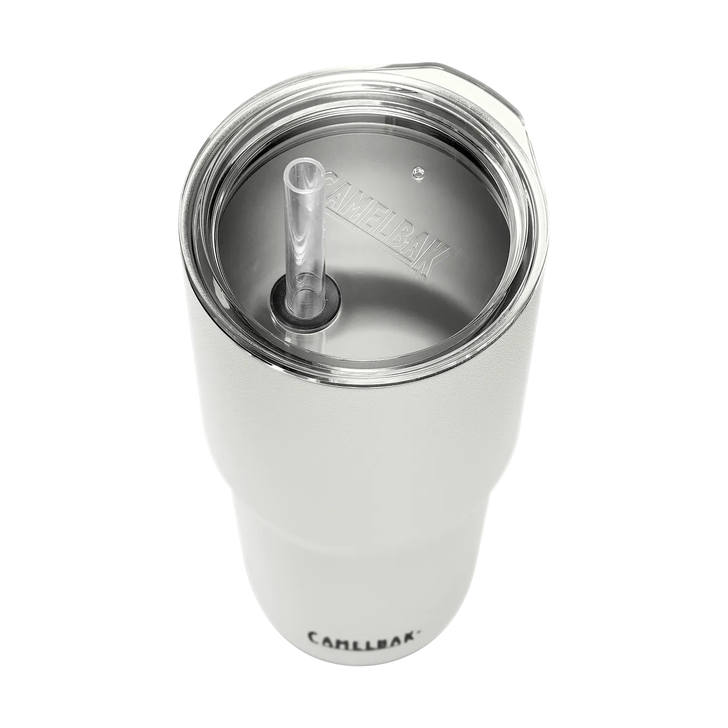 Straw Tumbler, SST Vacuum Insulated 30oz, White