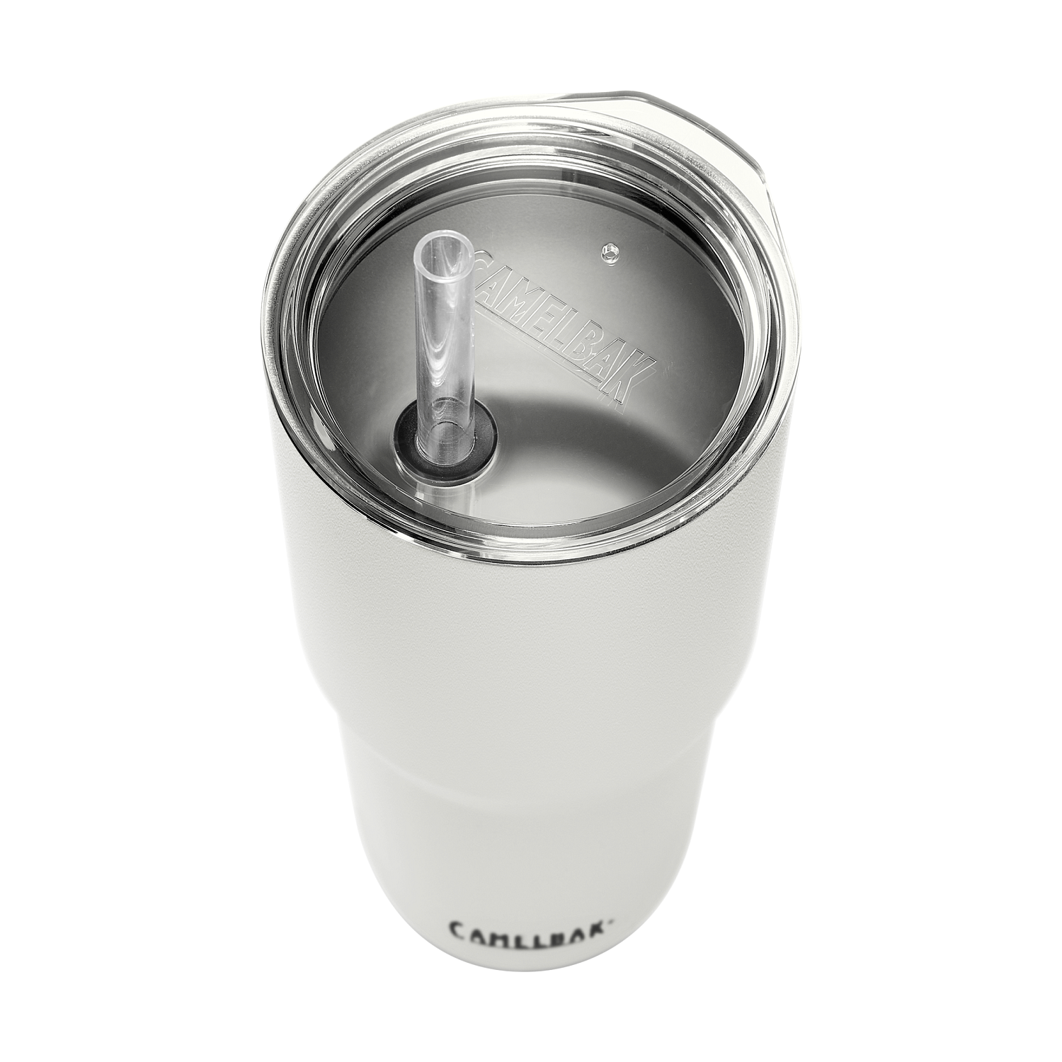 Straw Tumbler, SST Vacuum Insulated 30oz, White