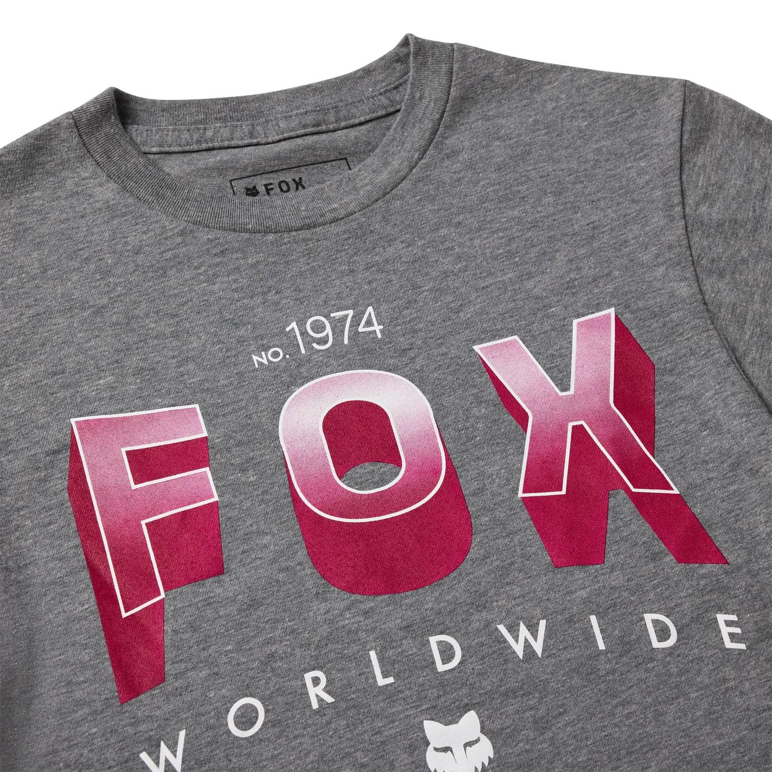 YTH BLOCK SS TEE [HTR DRK GRY] YS