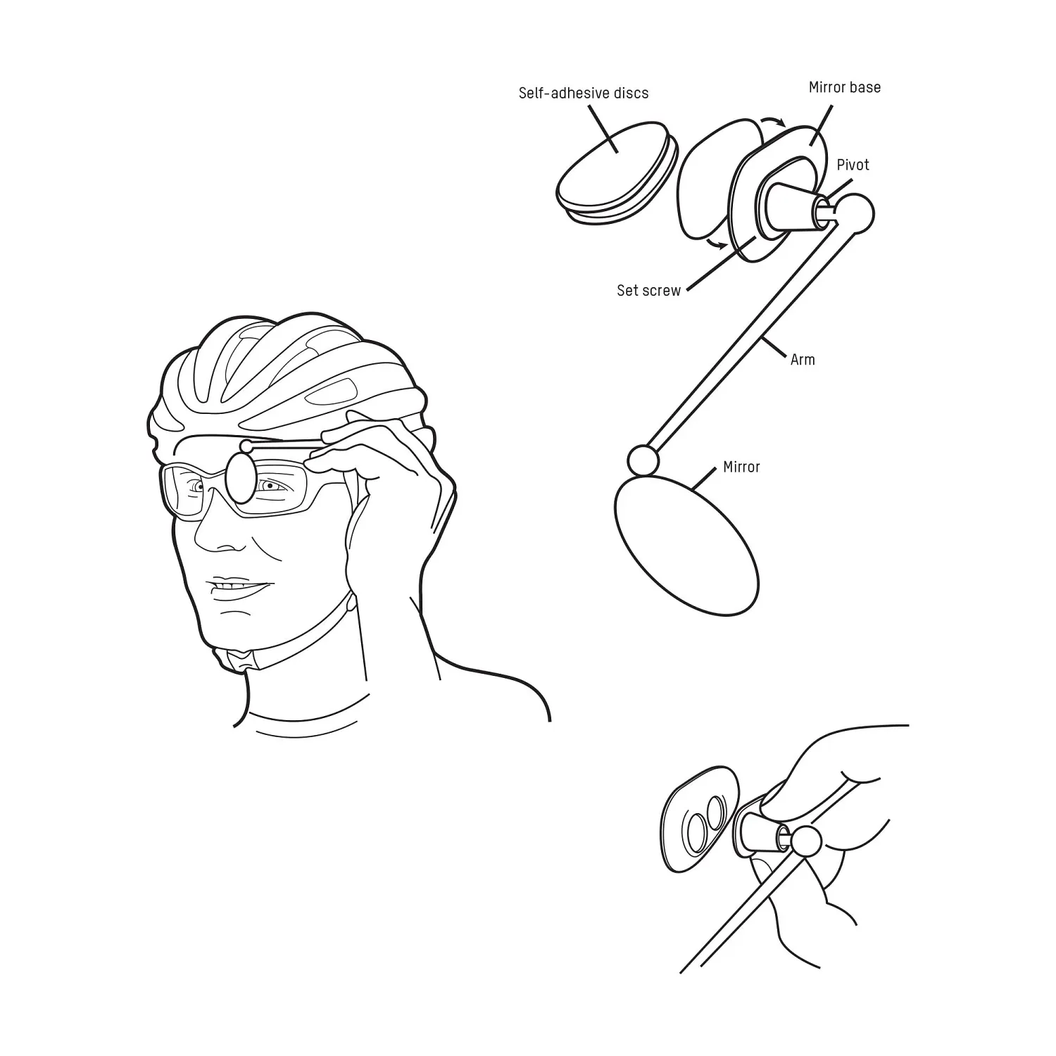 BB HELMET MIRROR 10 GBL