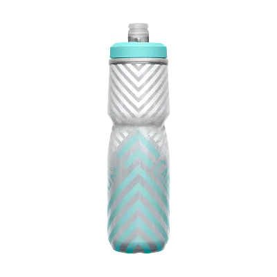 Podium Chill Outdoor 24oz, Grey/Teal Stripe