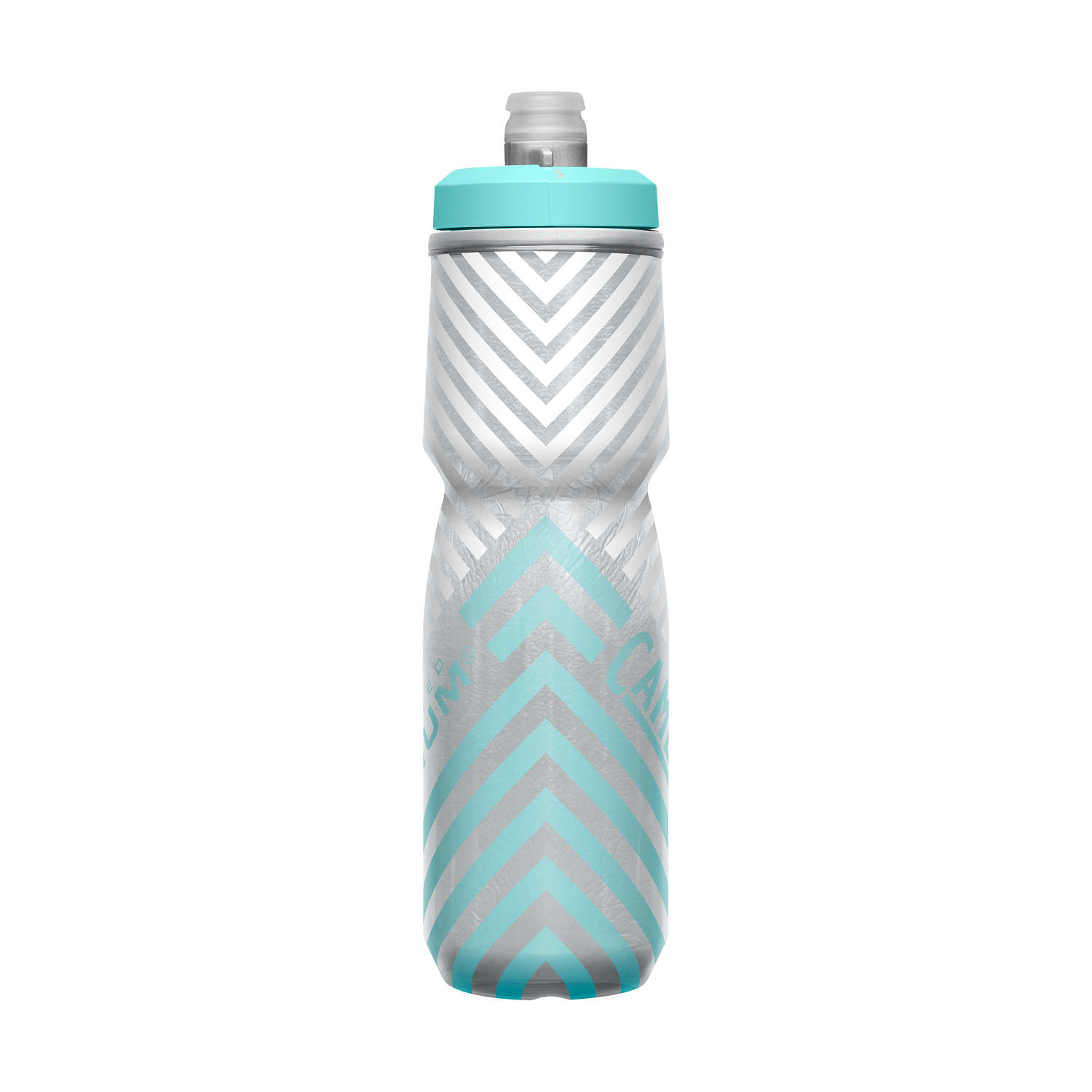 Podium Chill Outdoor 24oz, Grey/Teal Stripe