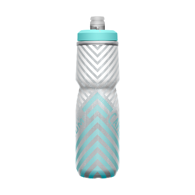 Podium Chill Outdoor 24oz, Grey/Teal Stripe