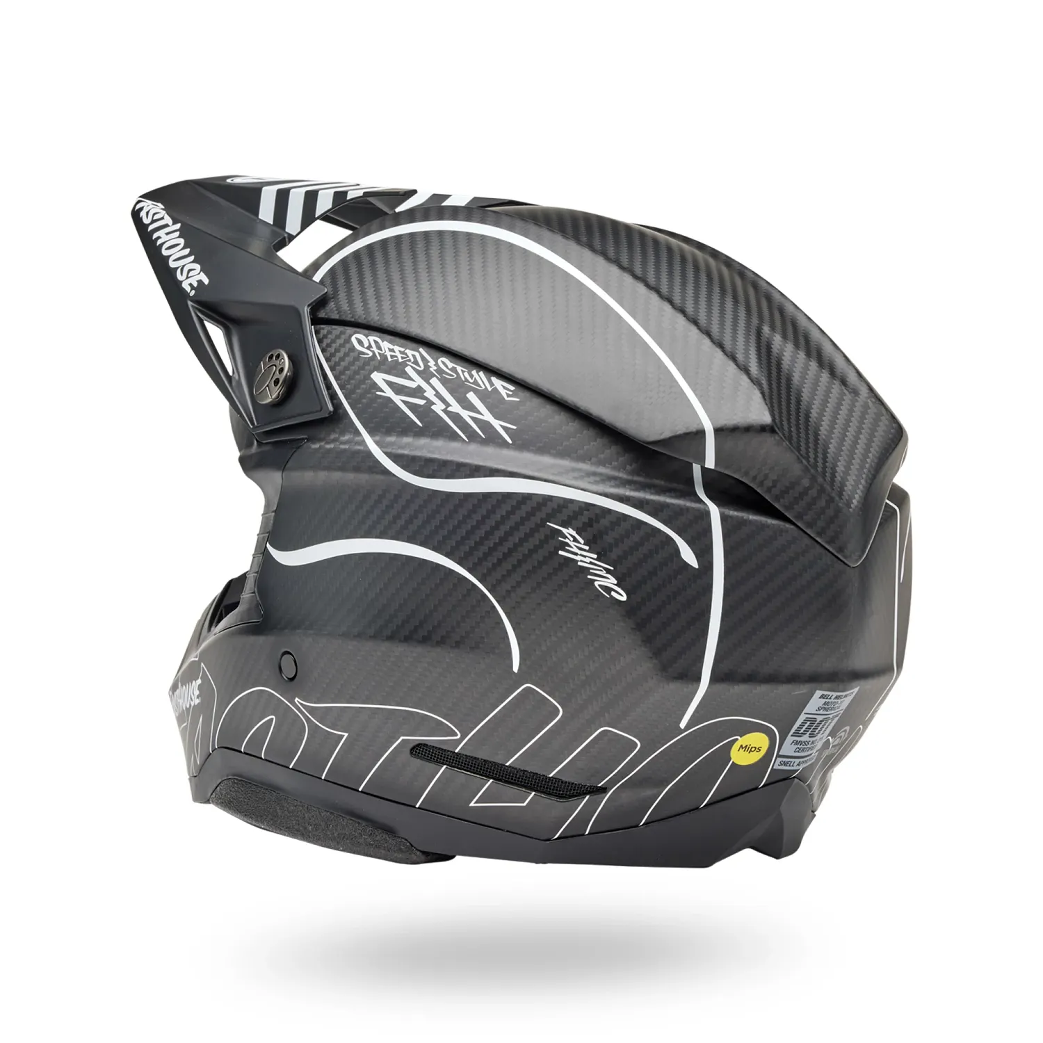 PS MOTO-10 SPHR FH RAVEN MT BK/WH S