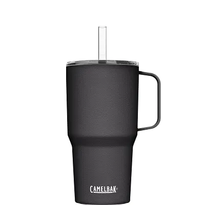 Straw Mug, SST Vacuum Insulated, 24oz, Black